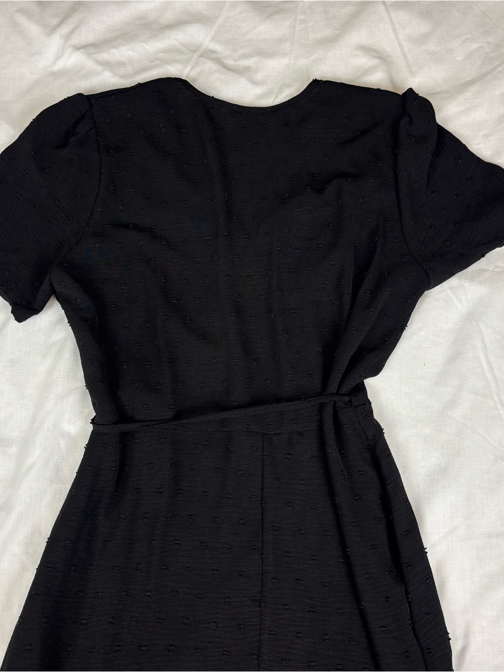 Pretty Garden Black Wrap Maxi Dress with Short Sleeves - Picture 2 of 8